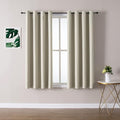 ChrisDowa Grommet Room Darkening Curtains for Bedroom and Living Room - 2 Panels Set Thermal Insulated Blackout Curtains (Beige, 52W x 54L ) by ChrisDowa