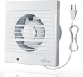 4 Inch Wall Mount Bathroom Exhaust Fan, Plug in Wall Exhaust Fan, 12W 77 CFM Bathroom Window Fan with Backdraft Damper for Kitchen, Garage, Office, 34 dB, White by Unknown