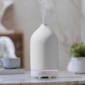 200ML Ceramic Essential Oil Diffuser - Ultrasonic Aromatherapy & Humidifier with 7-Color LED Lights, Auto Shut-Off, White, 1H/3H/6H Timer | Scent for Home,Office,Yoga by Gooamp