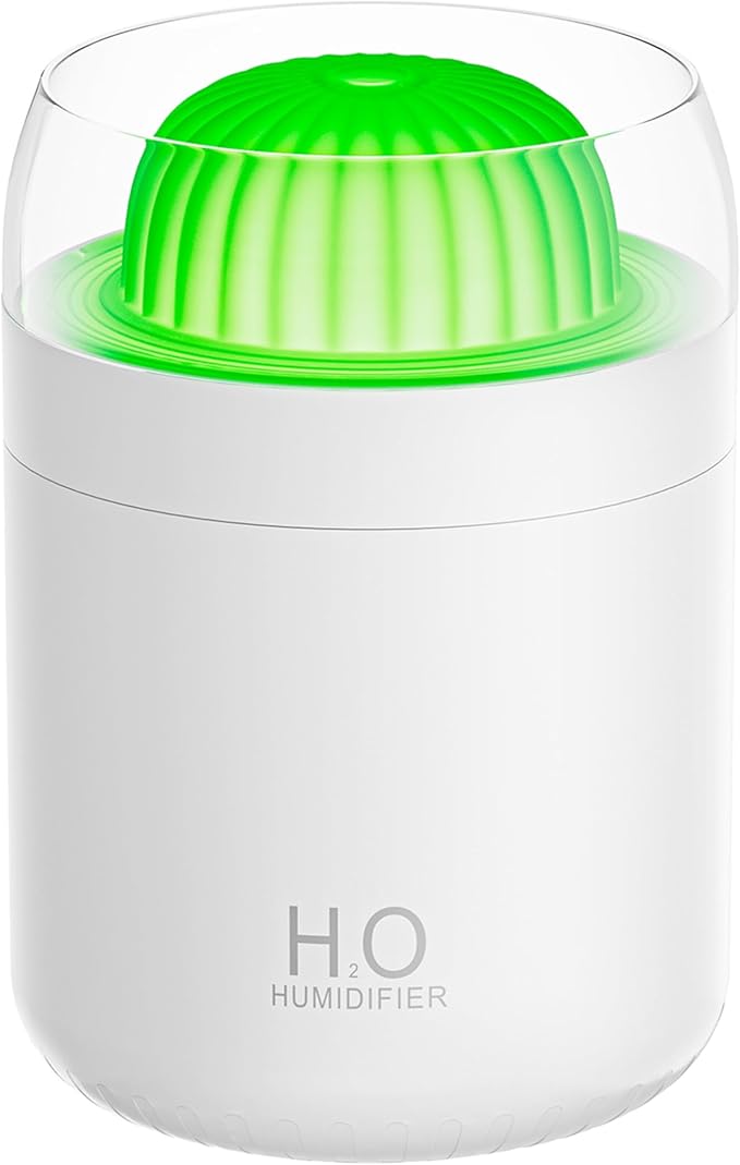 Cactus Mini Humidifier - 500ml USB Powered Portable Small Desktop Air with 2 Cool Mist Modes, 7 Color Light Whisper-Quiet Operation for Office Home Bedroom Nursery Yoga Car Travel by Unknown