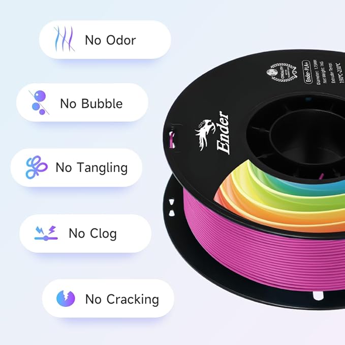 Creality 3D Printer Filament, PLA Plus Filament 1.75mm Deep Pink, PLA Pro Toughness Upgraded Dimensional Accuracy +/- 0.03mm, 1KG Spool(2.2lbs) Ender PLA+ Filament for Most 3D Printer - Image 3