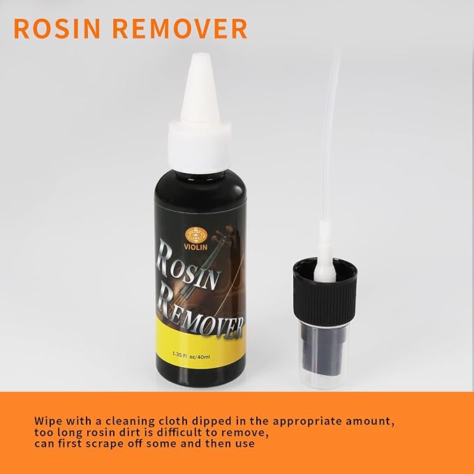 All-in-One Violin Care Cleaning & Maintenance Kit: Beeswax, Liquid Rosin, Rosin Remover, String Oil, Polish, Humidifier, String Brush, Cleaning Cloth & Case – Keep Your Instrument in Optimal Condition - Image 4