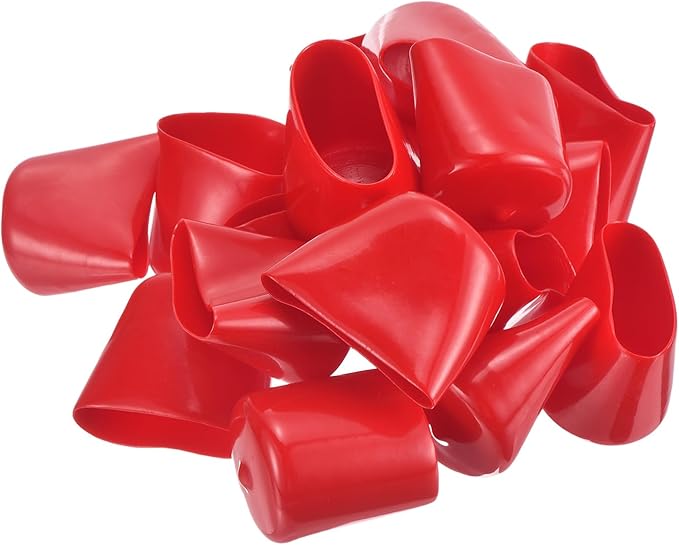 uxcell 20pcs Rubber End Caps 37mm ID Vinyl Round Tube Bolt Cap Cover Thread Protectors Red - Image 4