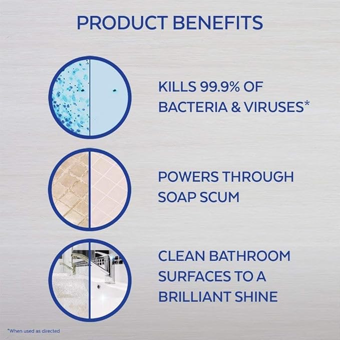 Lysol Mold and Mildew Remover, 2 Pack Bathroom Cleaner Spray, Whitens and Removes Soap Scum and Stains on Tiles, Grout, Bathtubs, Toilets, Sinks, 32 oz. Each - Image 3