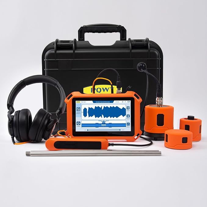 PQWT Underground Water Leak Detectors for Home and Outdoor PQ125C Wall Pipe Water Leakage Detection with Touchscreen Earphone and Carrying Case Multi Sensor Acoustic Pipeline Sound Intensifier by PQWT