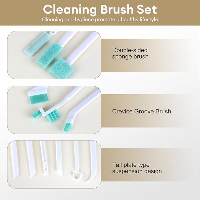 16pcs Humidifier Cleaning Brush Set, Multi-Size Cleaning BrushSet， Includes Crevice & Small Brushes for Humidifier Maintenance,for Users to Clean Tight Spaces & Small Details - Image 3