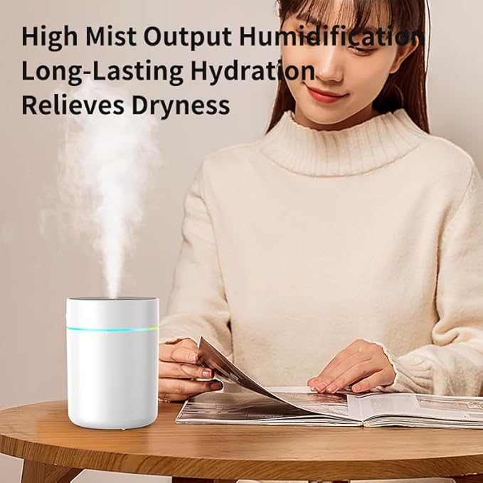 180ml Portable Small Humidifier with Colorful LED Night Light, USB Personal Desktop Humidifier for Car Home Office Travel, Auto Shut-Off, 2 Mist Modes, Super Quiet - Image 7
