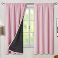 BGment Pink Blackout Curtains for Nursery 2 Panels Set, Kids Curtains Thermal Insulated and Noise Canceling Full Black Out Girls Baby Room 63 Inch Length, Each Room Darkening Curtains 42 Inch Wide by BGment