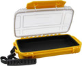 Dry Box Waterproof Box for Kayaking Boat Waterproof Phone Case Watertight Storage Container Diving Dry Boxes Yellow Protective Case, 9" L x 5" W x 2" H by Byrixk