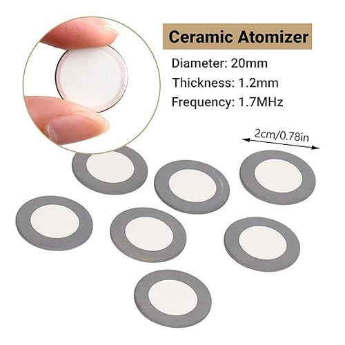 10Pcs Ultrasonic Mist Maker Fogger Ceramic Discs Replacement 20mm Atomizer Accessory Set for Humidifier Parts - Image 2