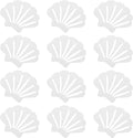 PATIKIL 12 Pcs Non Slip Bathtub Stickers, Anti Slip Shower Stickers Bathroom Shower Floor Decals Sea Shell Shape Cute Treads Tubs, White by PATIKIL