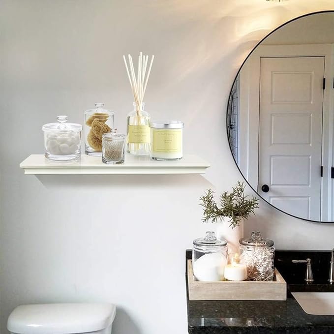 AHDECOR White Floating Shelves Wall Mounted, Deeper Wall Storage Shelf for Home Décor, Super Sturdy, Easy to Install, 36” Wide, 7.75” Deep - Image 8