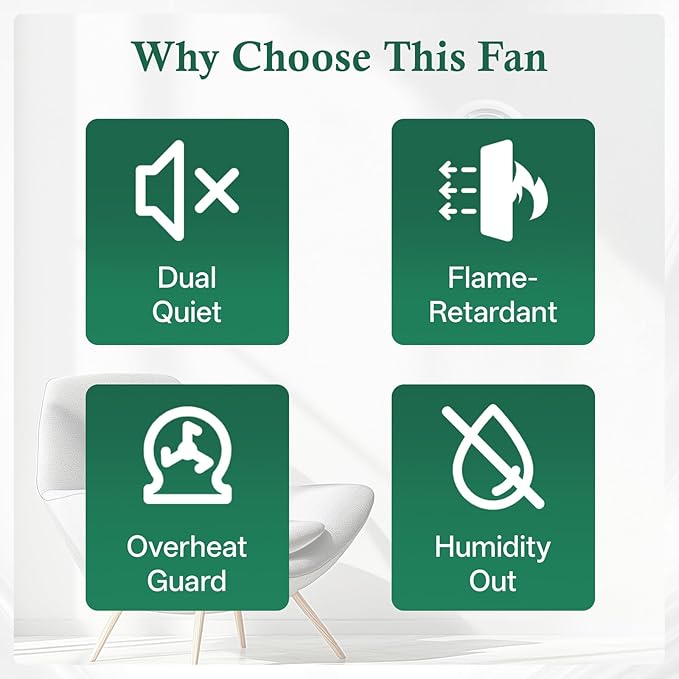 4" Bathroom Exhaust Fan, White Quiet Ceiling Exhaust Fan 110 CFM, 1.0 Sones Ideal Ventilation for Bathroom, Kitchen, RV, Mobile Home, Garage - Image 6