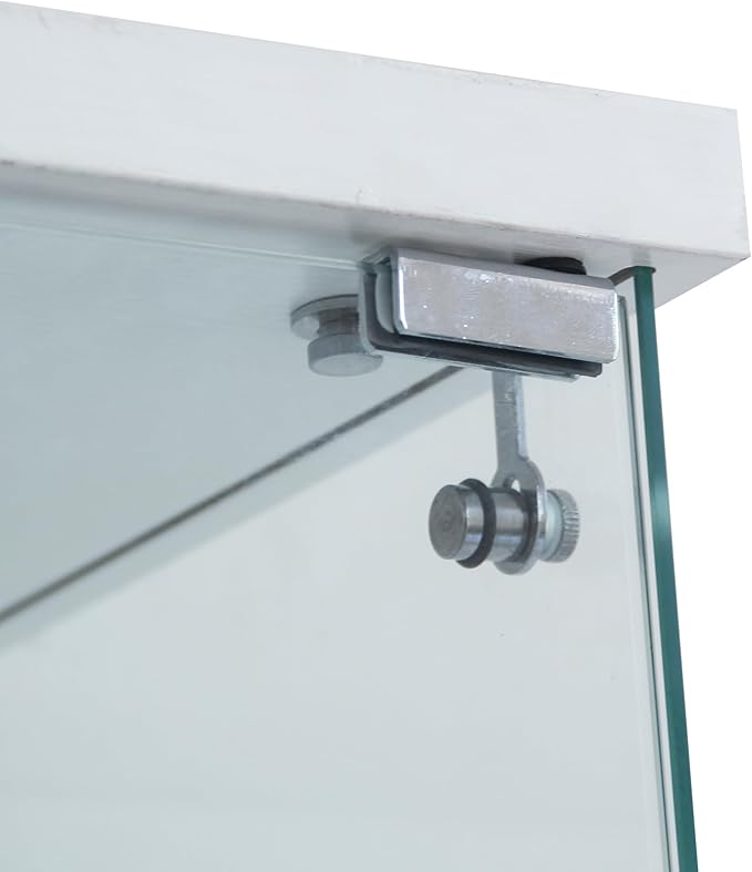 Yoluckea 4 Shelves Glass Display Cabinet Extra Large, Floor Standing Clear Glass Curio Cabinet Collection Display Case for Living Room Bedroom 66.14” x 47.64” x 14.57” White - Image 7
