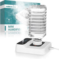 Portable Humidifiers for Travel, Small Mini Humidifier with Auto Shut-Off, Nightlight and Storage Bag for Hotel, Bedroom or Office, Plant Humidifier Indoor, White by HOMDIS