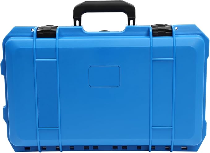 22" Weatherproof Hard Case Rolling Waterproof Case Dry Box with Foam Protective Cases Shockproof Hard Travel Cases For Cameras Lenses Electronic Equipment (Blue) - Image 7