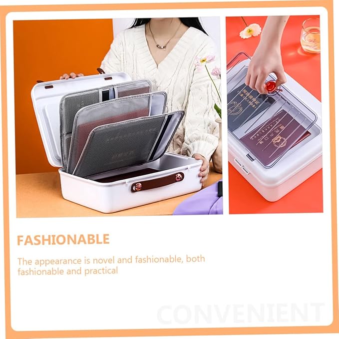 Portable Document Organizer Bag Capacity Storage Case for Office Home Use Travel-friendly File Storage Stylish Design for Certificates Files - Image 6