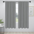 Easy-Going Rod Pocket Blackout Curtains for Bedroom, Room Darkening Window Curtains for Living Room, Thermal Insulated Noise Reduction Solid Window Drapes, 2 Panels(42x72 in, Light Gray) by Easy-Going
