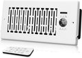 Register Vent Booster Fan for 4” x 10” Register Holes, Register Booster Fan with Remote Control & Thermostat Control, Improves Heating & Cooling Vents, Quiet 10-Speeds, Pure White by MOTCTQVD