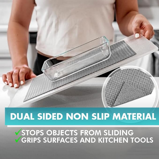 Shelf Liner, Drawer Liner & Kitchen Cabinet Liner – Thick, Waterproof Rubber – Non-Adhesive for Fridge, Closet, Pantry, Bathroom, Toolbox - Image 5