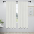 Easy-Going Rod Pocket Blackout Curtains for Bedroom, Room Darkening Window Curtains for Living Room, Thermal Insulated Noise Reduction Solid Window Drapes, 2 Panels(34x72 in, Ivory) by Easy-Going