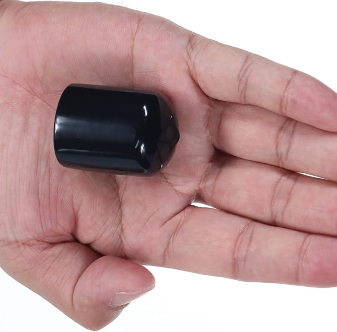 Acocony 1 1/8 Inch Rubber Cap Round Rubber End Caps PVC Flexible Protector Plastic Plugs for Round Holes Black Pack of 12 - Image 4