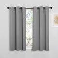 NICETOWN Silver Grey Blackout Curtain Panels for Bedroom, Thermal Insulated Grommet Top Blackout Draperies and Drapes for Basement (2 Panels, W34 x L45-inch) by NICETOWN