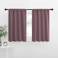 NICETOWN Kitchen Curtains, Dry Rose, 34" x 40", Set of 2, Short Blackout Curtains & Drapes, Thermal Insulated Rod Pocket Window Treatment Draperies for Nursery by NICETOWN