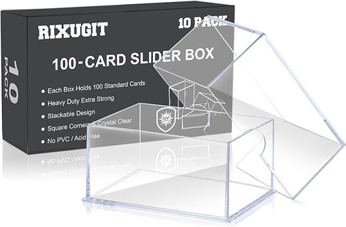10-Pack 100-Count Deck-Case Card-Box - 2 Piece Trading Card Storage Box, Trading Deck Boxes, Clear Case Collection Storage Box for Gaming, Sports, Playing by Unknown