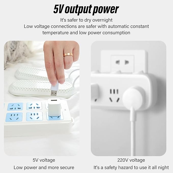 Household USB Shoe Dryer, Portable Boot Drying Student Dormitory Heater Adult Foot Deodorizing Boot Shoes Dryer with Timer for Travel Sneaker Socks Gloves Drying - Image 6
