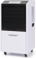 COSTWAY 250 Pints Commercial Dehumidifier with Drain Hose, Industrial Heavy Duty Dehumidifier, 24H Timer & 4 Wheels for Basement, Warehouse, Water Damage Restoration, Large Spaces up to 8,500 Sq.Ft by COSTWAY