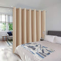 NICETOWN Loft Room Divider Curtain Screen Partition, Lower Noise Basement Hospital Medical Clinic Spa Lab Cubicle Curtain Space Divider Privacy Screen (Biscotti Beige, 1 Panel, 12.5ft Wide x 9ft Long) by NICETOWN