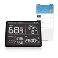 Temtop M100 Air Quality Monitor Indoor, 8-in-1 Smart Air Quality Weather Station with PM2.5 PM10 CO2 Temperature Humidity Sensor Weather Forecast for Home by Temtop