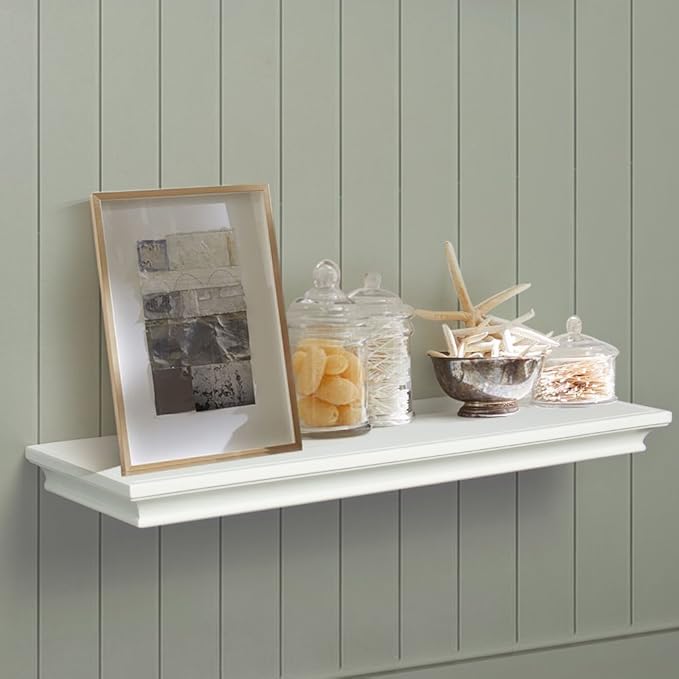 AHDECOR White Floating Shelves Wall Mounted, Deeper Wall Storage Shelf for Home Décor, Super Sturdy, Easy to Install, 24” Wide, 7.75” Deep - Image 2