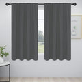 Easy-Going Rod Pocket Blackout Curtains for Bedroom, Room Darkening Window Curtains for Living Room, Thermal Insulated Noise Reduction Solid Window Drapes, 2 Panels(52x56 in, Gray) by Easy-Going