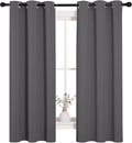 NICETOWN Grey Blackout Curtain Panels for Bedroom, Thermal Insulated Grommet Top Blackout Draperies and Drapes (2 Panels, W34 x L63 inches, Grey) by NICETOWN