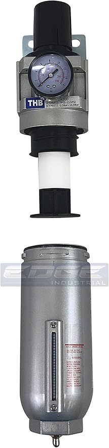 3/4" NPT HIGH FLOW AIR PRESSURE REGULATOR & PARTICULATE FILTER WATER TRAP COMBO FOR COMPRESSED AIR COMPRESSORS - Image 4