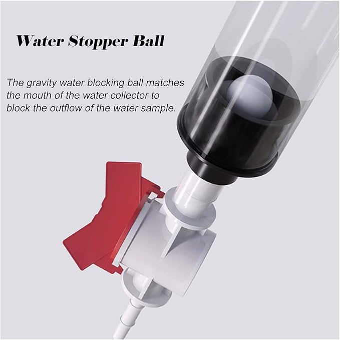 PVC Water Sampling Device, Lake Water Sample Collector 250 500 1000ml with 32.8ft Rope & 1 Throttle Valve, Deepwater Sampler Environmental Monitoring，500ml，8 Pieces - Image 6