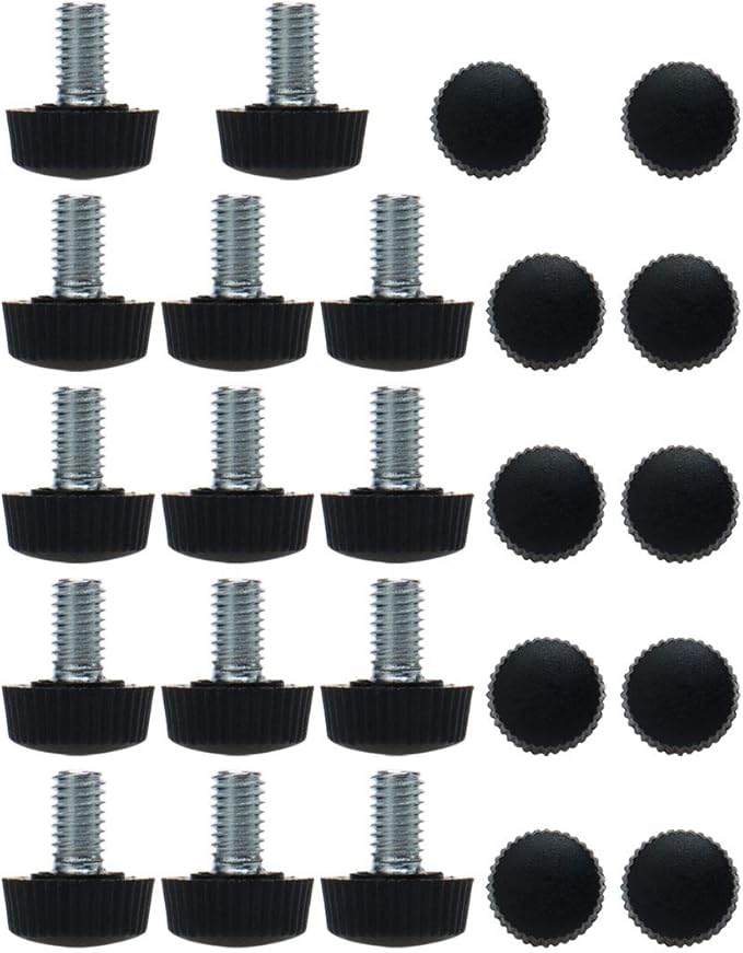 uxcell M6 x 10 x 16mm Leveling Feet Adjustable Leveler Floor Protector for House Furniture Cabinet Chair Leg 24 Pack by uxcell
