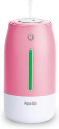 Aqua Glo Personal, Portable Humidifiers for Bedroom – Ultrasonic Cool Mist Humidifier with Built In Rechargeable Battery. Air Humidifier for Baby, Plants, Home, Office, Travel. Rose Quartz by Airvana