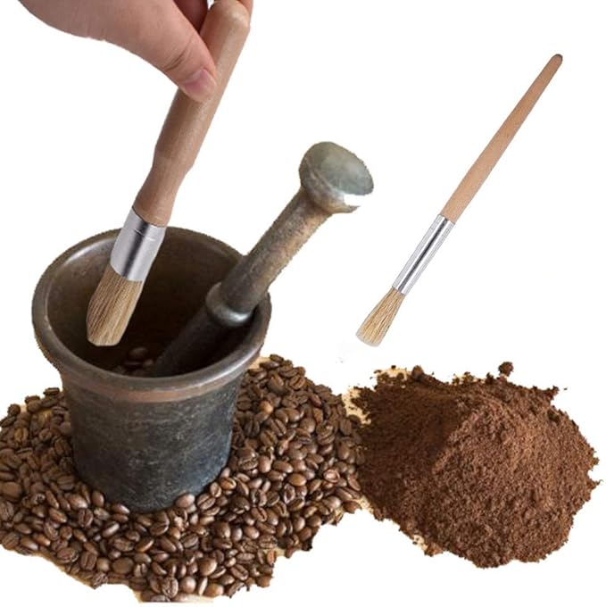 Coffee Machine Cleaning Brush Set - 4 Piece Set Including Wooden and Nylon Brushes for Grinders and Group Heads - Image 5