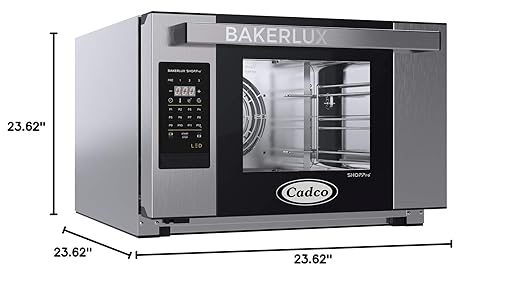 Cadco XAFT-03HS-LD Bakerlux LED Panel Heavy-Duty Countertop Convection Oven with Digital Controls and Humidity, Stainless Steel, NSF, 208-240v, For Commercial Use - Image 2