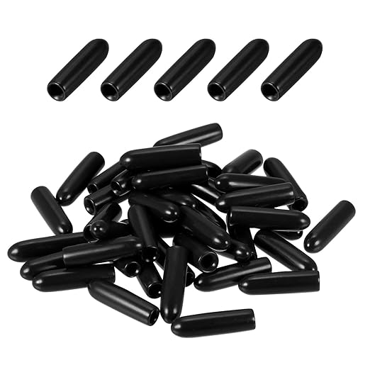 DMiotech 100 Pack 2mm ID Black Screw Thread Protectors Rubber End Caps Bolt Covers for Screw Bolt Furniture Pipe by DMiotech