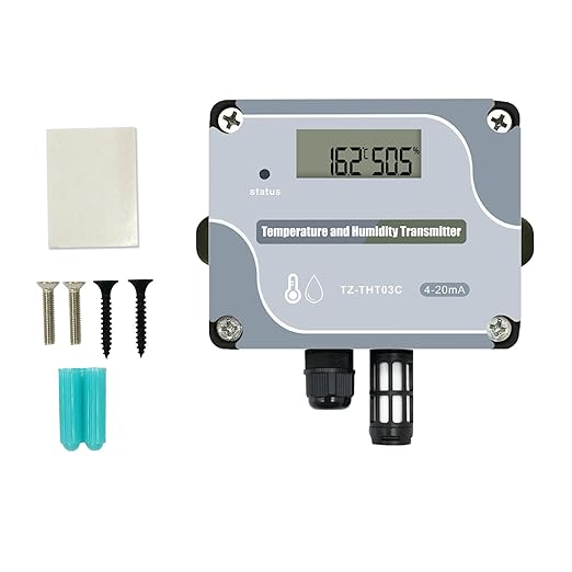 Tzone 4-20mA Temperature Humidity Transmitter,Digital Analog Temperature Transmitter Industrial Temp Humidity Sensor Collector Wall Mounted, Temp Probe Monitor for Greenhouse Environment Test Grow - Image 8
