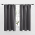 NICETOWN Grey Window Curtains for Bedroom - Home Decoration Thermal Insulated Rod Pocket Blackout Blinds & Drapes for Small Windows (Gray, 2 Panels, W29 x L40 -Inch) by NICETOWN