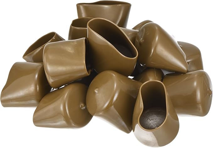 uxcell 20pcs Rubber End Caps 47mm(1 7/8") ID Vinyl PVC Round Tube Bolt Cap Cover Screw Thread Protectors Light Brown - Image 4
