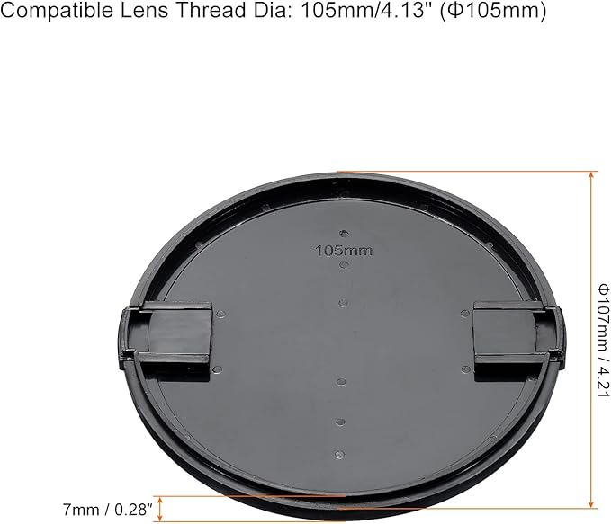 PATIKIL Camera Lens Cap, 2 Pack Sides Pinch Front Lens Cover with Microfiber Cleaning Cloth for 105mm Thread Universal DSLR Lenses for Nikon, for Fujifilm, for Pentax, for Leica - Image 2