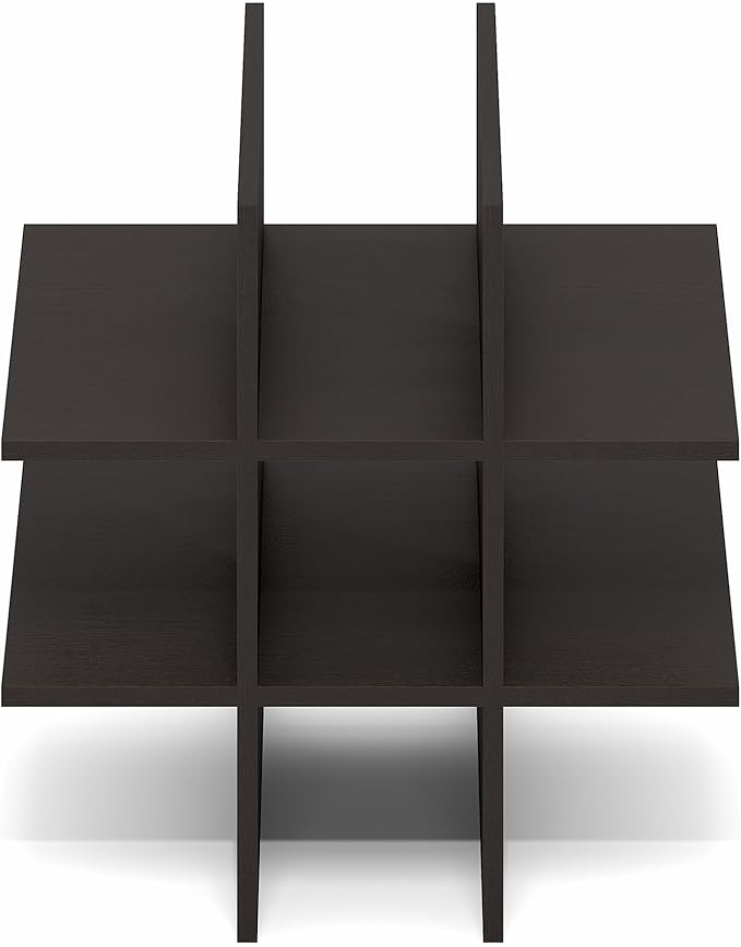 Furinno Cubicle Cube Insert, 9-Compartment Cube Organizer, Geometric Shelf Accessory, Fits into Furinno Triple Thick Cubes, IKEA Kallax, for Organizers and Storage, Black Dark Oak - Image 10