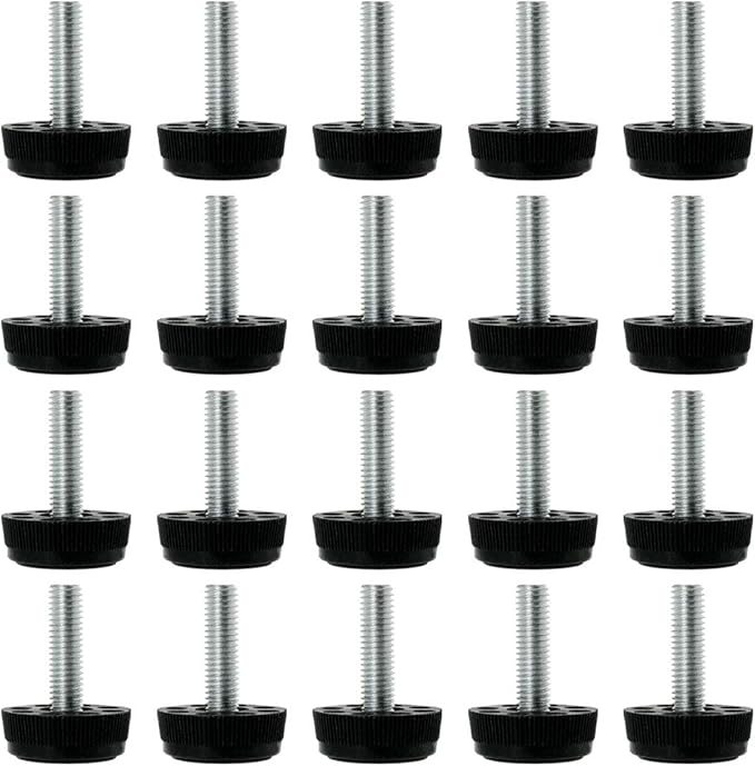 uxcell M8 x 28 x 30mm Furniture Glide Leveling Feet Adjustable Leveler Floor Protector for Home Restaurant Table Leg 20 Pack by uxcell