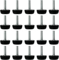 uxcell M8 x 28 x 30mm Furniture Glide Leveling Feet Adjustable Leveler Floor Protector for Home Restaurant Table Leg 20 Pack by uxcell
